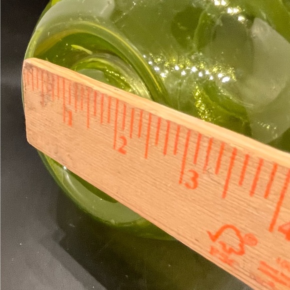 Outdoor glass tea light hanging lantern globe yellow bulbous indent candle - Picture 11 of 13